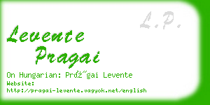 levente pragai business card
